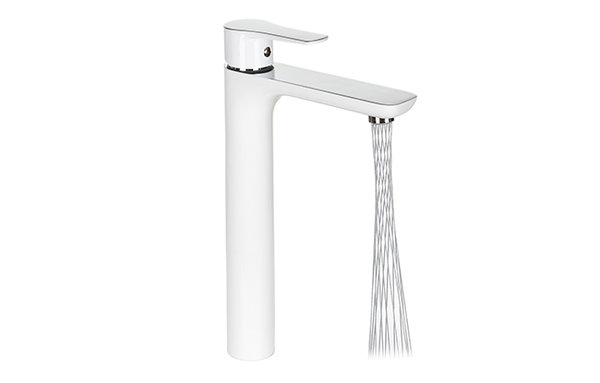 DALI WHITE Bateria umywalkowa stojąca, nablatowa, wysoka, z perlatorem MIKADO