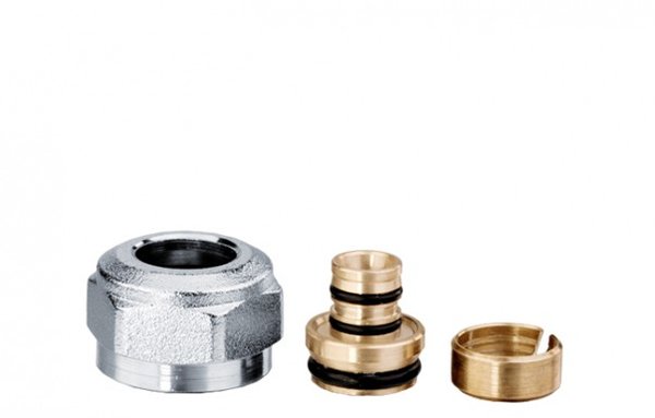 Złącze VALVEX Pex-Al 16×2-G3/4, mosiądz (niklowany), 3/4'' x 16 mm (GW x zz)