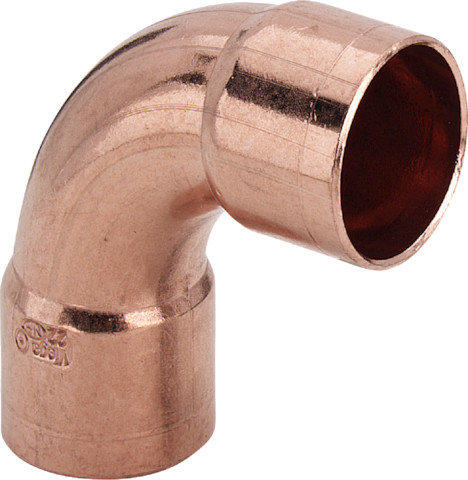 Łuk 90' VIEGA 95002A Jednoczęściowy, Cu / Cu, 89 mm, 88,9 mm x 89 mm x 88,9 mm (lut wewnętrzny x lut wewnętrzny), (głębokość: 112 mm)