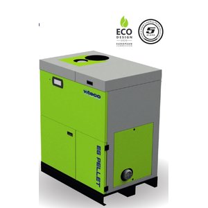 EG-PELLET 25 (kocioł na pellet o mocy 25 kW, z zasobnikiem pelletu o pojemności 320 litrów, wersja prawa, VITECO)