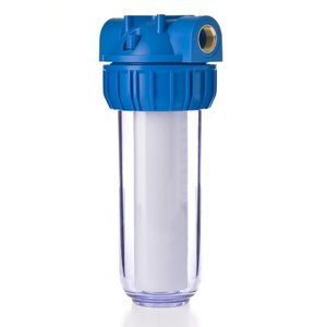 Kompletny zestaw filtracji wstępnej (korpus filtra 10" narurowy z przyłączami 1" + wkład filtracyjny z włókniny polipropylenowej 10", 20 mikronów + klucz do korpusu filtra + płytka montażowa do korpusu filtra)