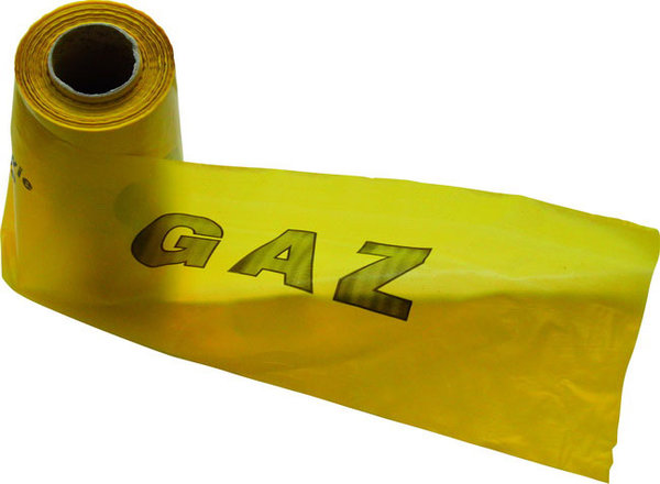 Taśma ostrzegawcza szer. 20 cm, żółta (1 rolka - 20m)