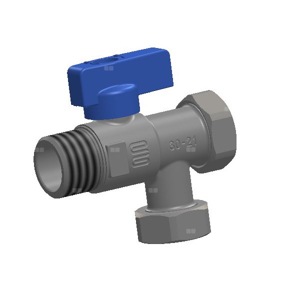 Zawór z.w.u. kątowy z filtrem i luźną nakrętką 1/2''