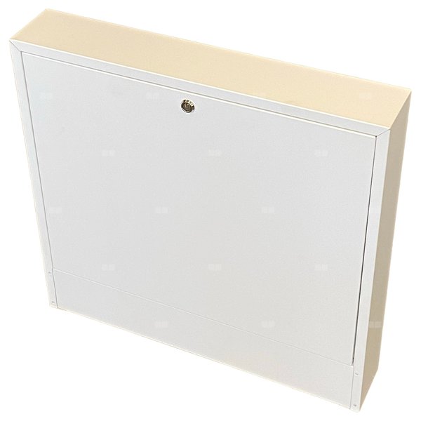 Szafka natynkowa do rozdzielaczy 615x580x110 (7-8 sekcji), RAL 9003 biała