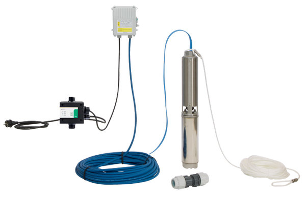 Pompa głębinowa 1-fazowa WILO Sub TWU 4-0409-C-Plug&Pump/FC częstotliwość 50 Hz, moc 0.75 kW 5.9 A, prędkość obrotowa 2869 obr/min