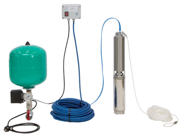 Pompa głębinowa 1-fazowa WILO Sub TWU 4-0414-C-Plug&Pump/DS. częstotliwość 50 Hz, moc 1.1 kW 7.8 A, prędkość obrotowa 2869 obr/min