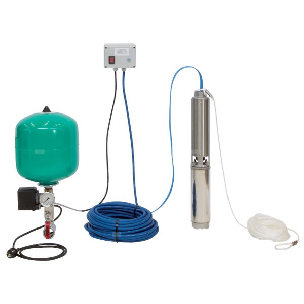 Pompa głębinowa 1-fazowa WILO Sub TWU 4-0414-C-Plug&Pump/DS. częstotliwość 50 Hz, moc 1.1 kW 7.8 A, prędkość obrotowa 2869 obr/min