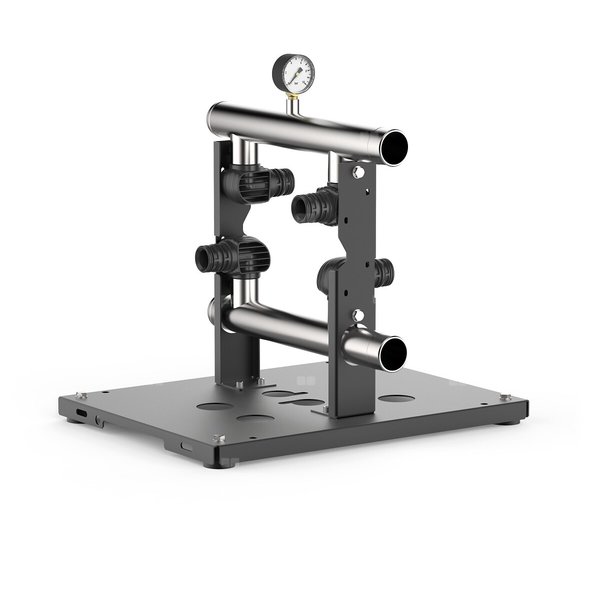 Kolektor z podwójnym przyłączem i podstawą