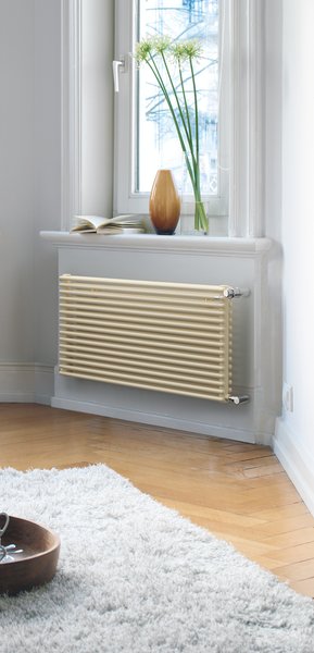 Grzejnik żeberkowy ZEHNDER Kleo 1500 x 264 mm, kolor white matt, moc 475 W