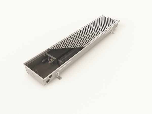 Grzejnik konwektorowy ZEHNDER Terraline Neo, wym. 140 x 4800 mm, kolor aluminiowy naturalny, moc 14258 W
